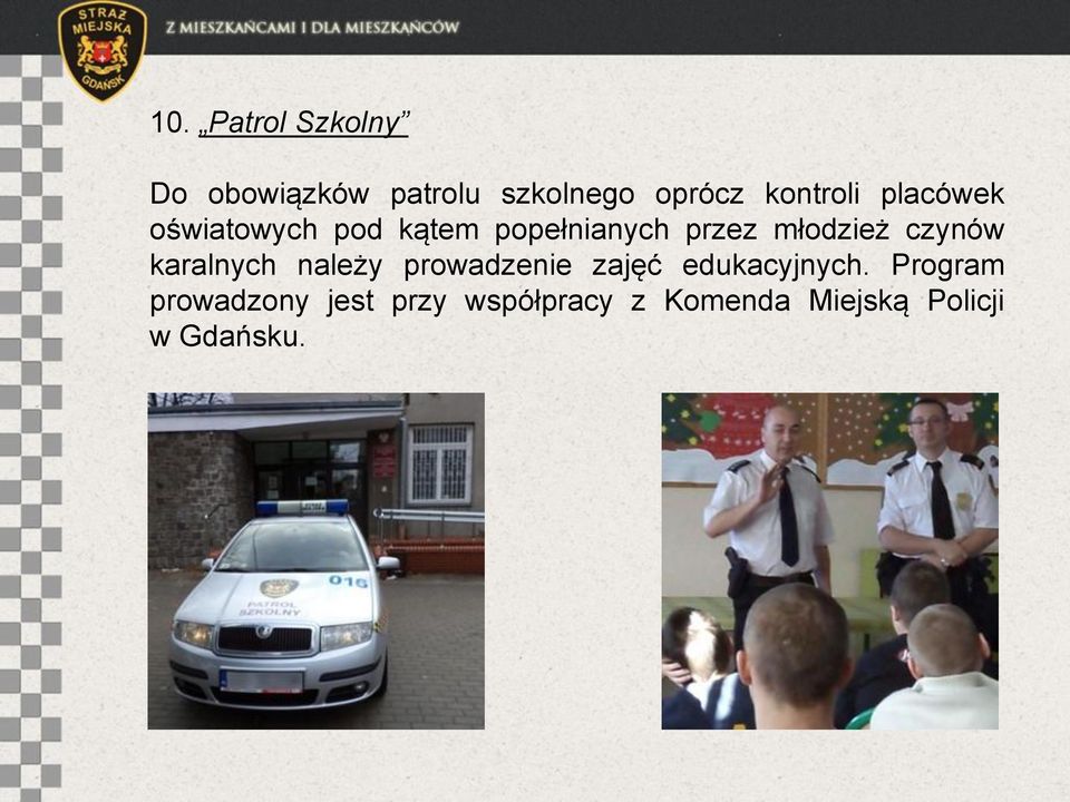 młodzież czynów karalnych należy prowadzenie zajęć edukacyjnych.