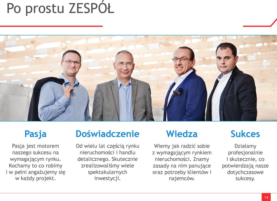 Skutecznie zrealizowaliśmy wiele spektakularnych inwestycji. Wiemy jak radzić sobie z wymagającym rynkiem nieruchomości.