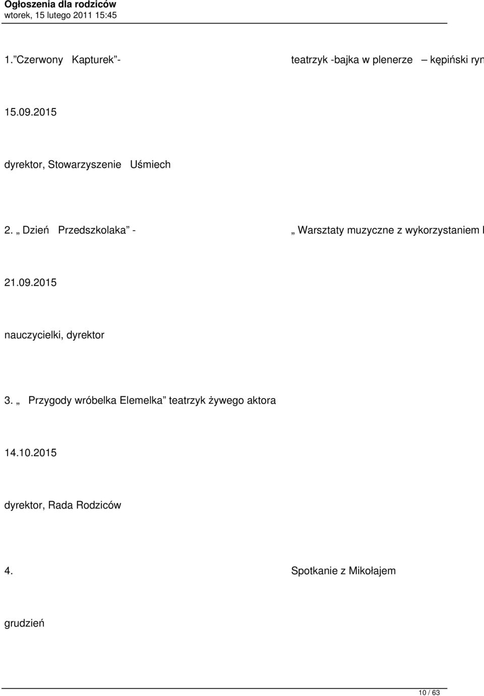 Dzień Przedszkolaka - Warsztaty muzyczne z wykorzystaniem b 21.09.