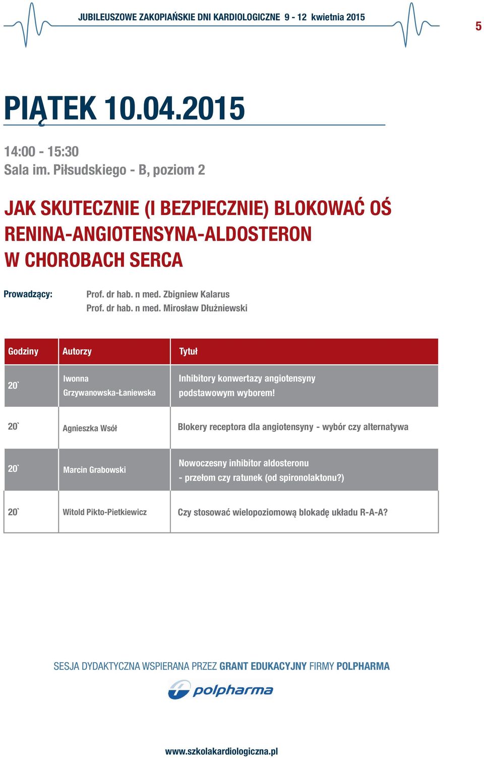 Grzywanowska-Łaniewska Inhibitory konwertazy angiotensyny podstawowym wyborem!