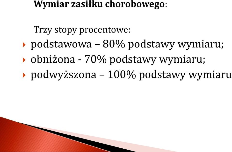 podstawy wymiaru; obniżona - 70%