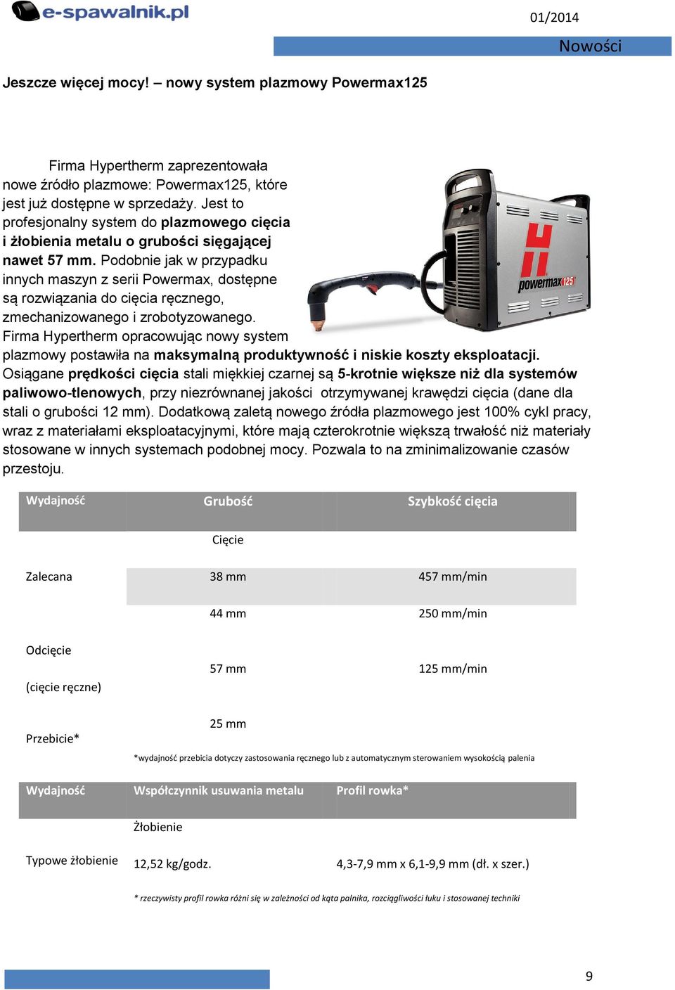 Podobnie jak w przypadku innych maszyn z serii Powermax, dostępne są rozwiązania do cięcia ręcznego, zmechanizowanego i zrobotyzowanego.
