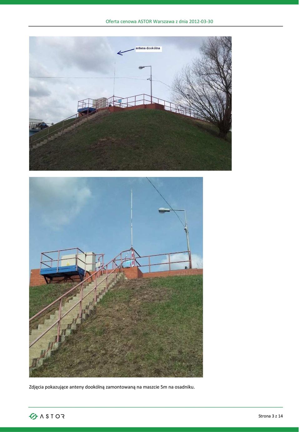 zamontowaną na