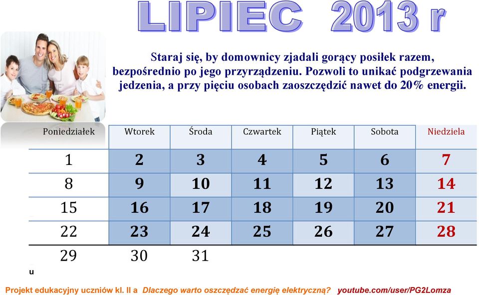 Pozwoli to unikać podgrzewania jedzenia, a przy pięciu osobach