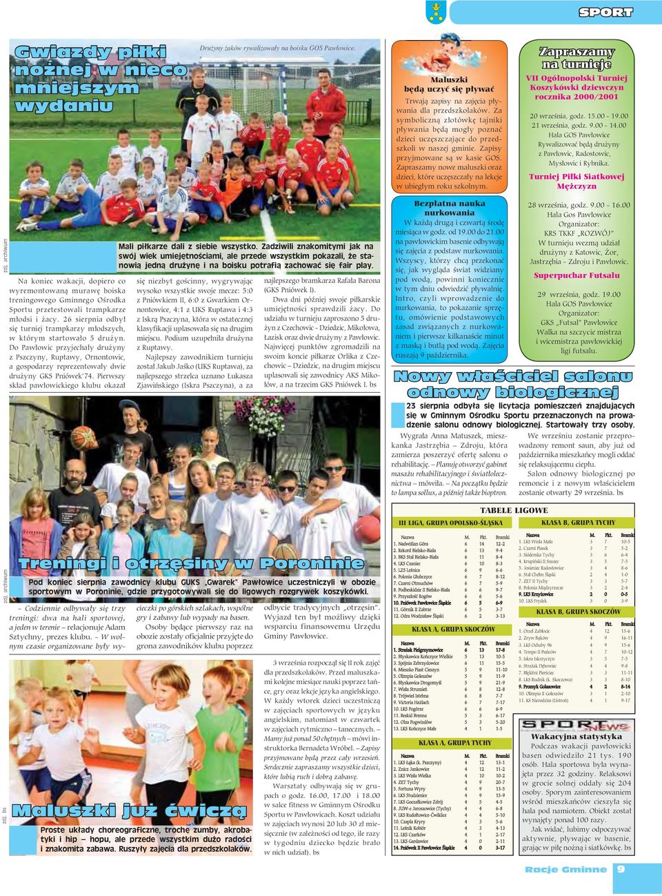 00 Hl GOS Płic Rylizć będą drużyy z Płic, Rdtic, Myłic i Rybik. Turij Piłki Sitkj Mężczyz zdj. rchium zdj. rchium N kic kcji, dpir c yrmtą murę bik trigg Gmig Ośrdk Sprtu przttli trmpkrz młdi i żcy.