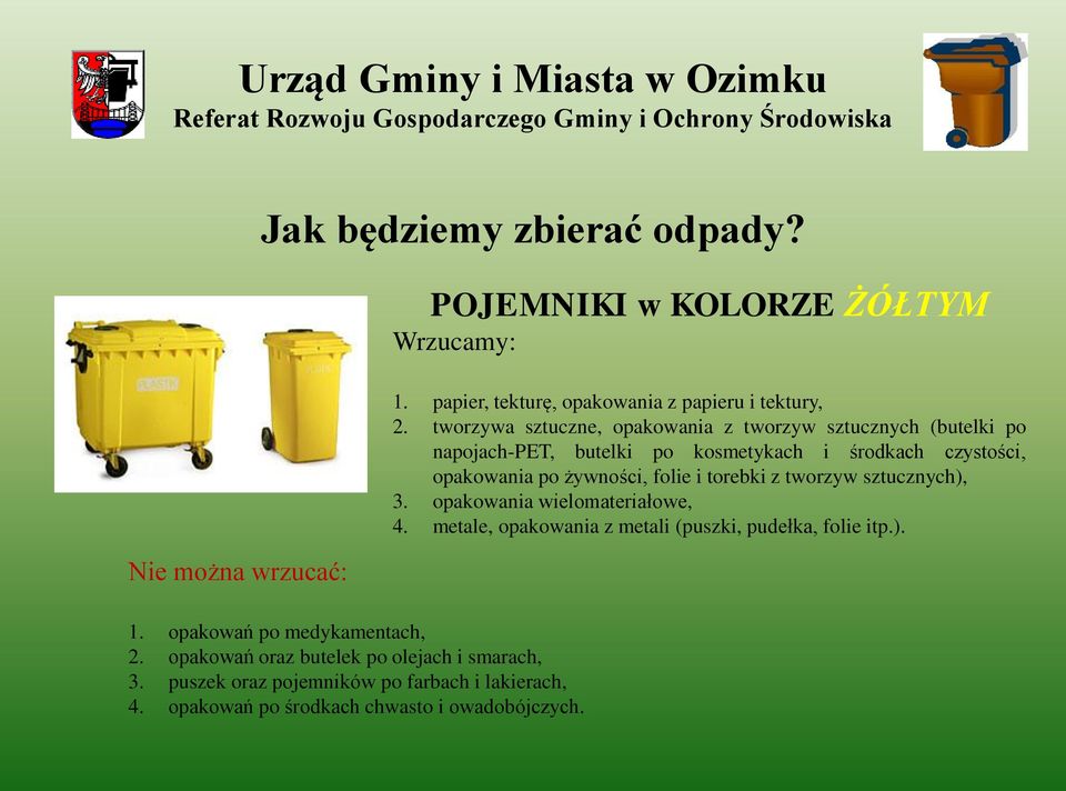 papier, tekturę, opakowania z papieru i tektury, 2.