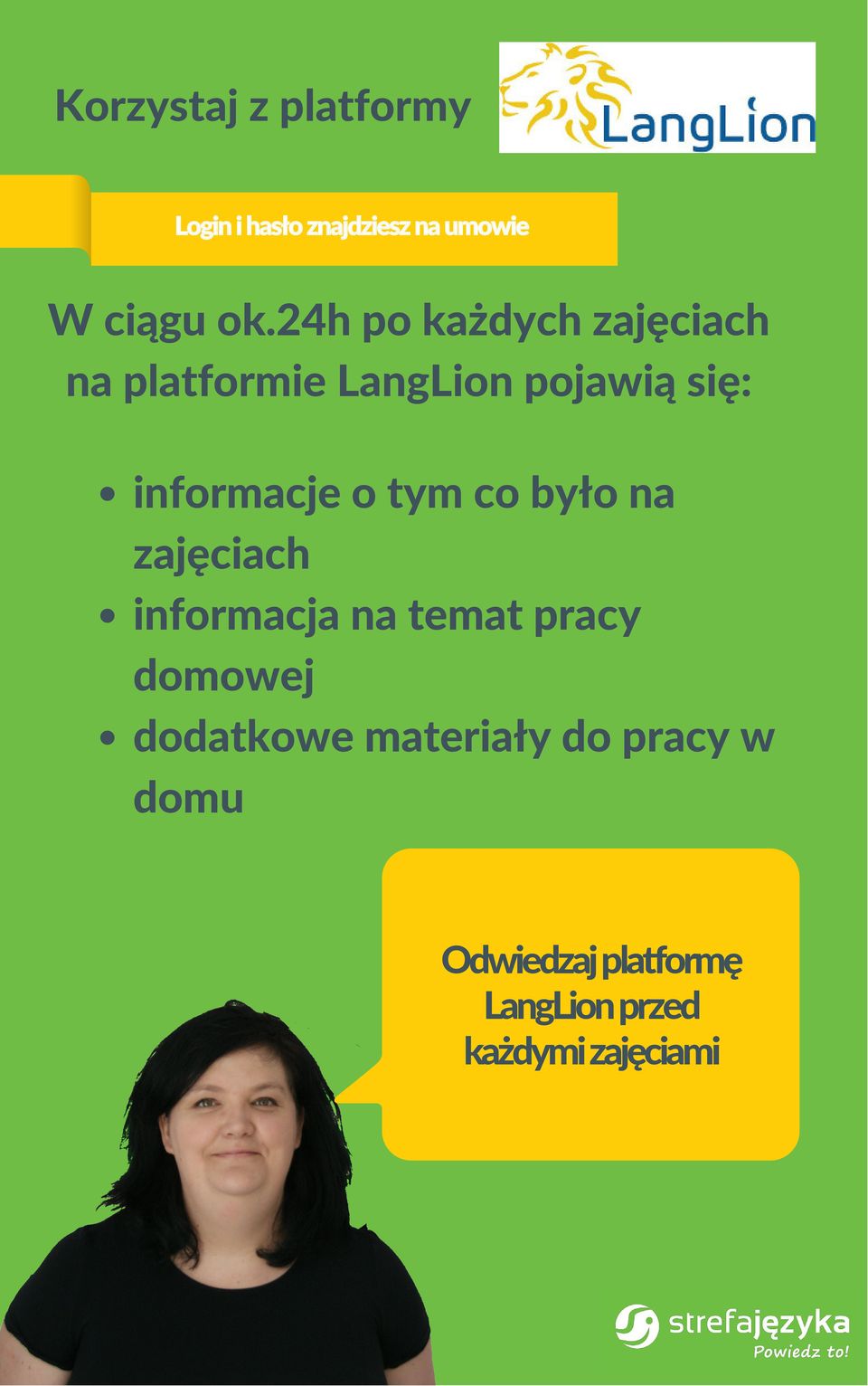 o tym co było na zajęciach informacja na temat pracy domowej dodatkowe