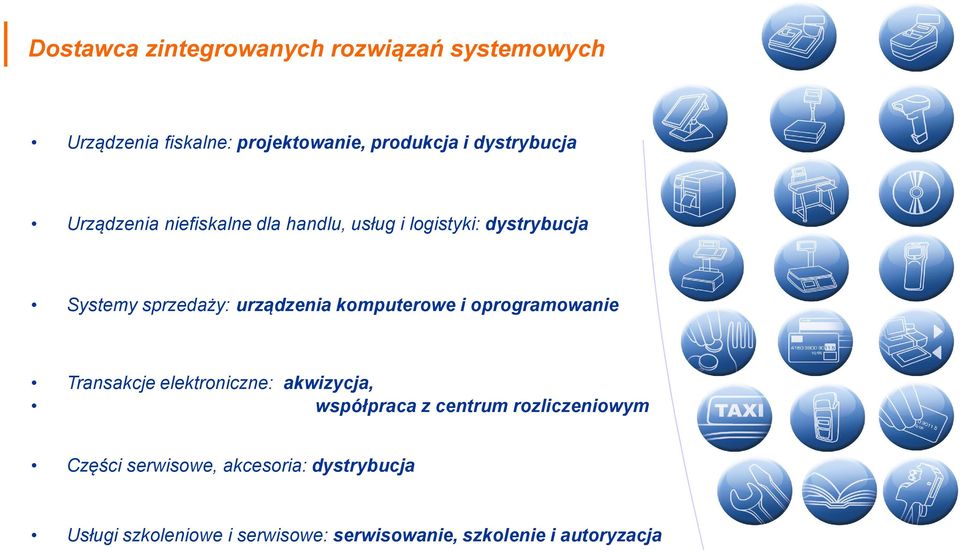 urządzenia komputerowe i oprogramowanie Transakcje elektroniczne: akwizycja, współpraca z centrum