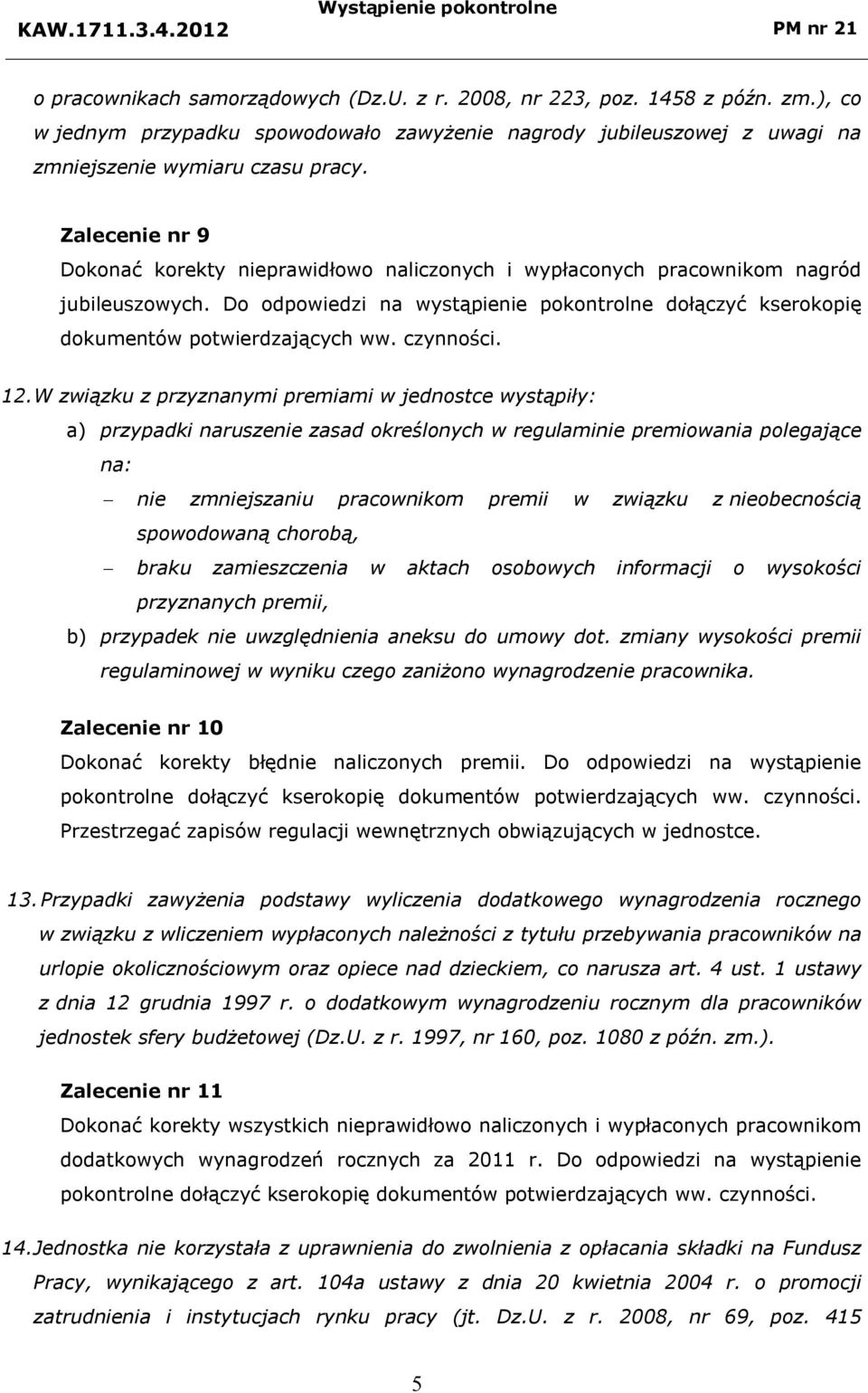 czynności. 12.