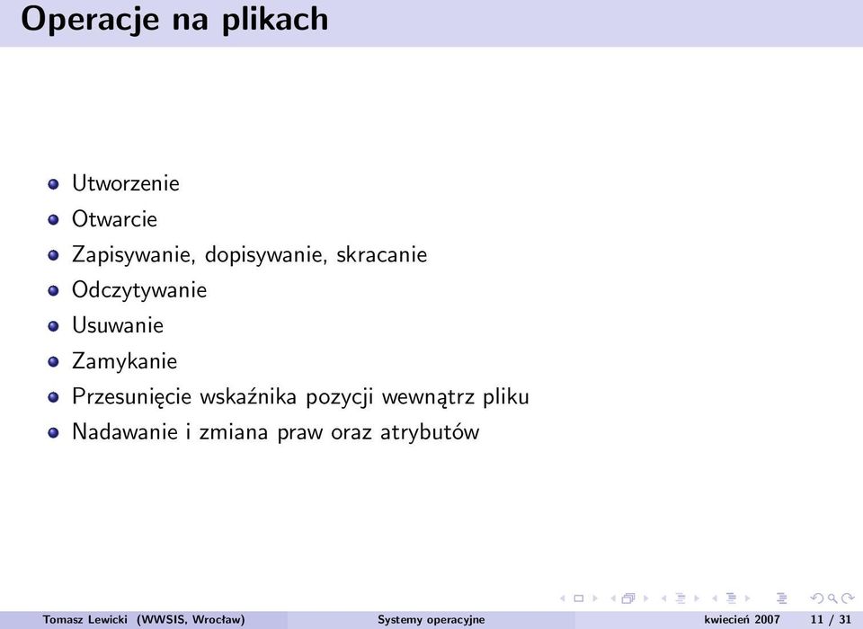 pozycji wewnątrz pliku Nadawanie i zmiana praw oraz atrybutów