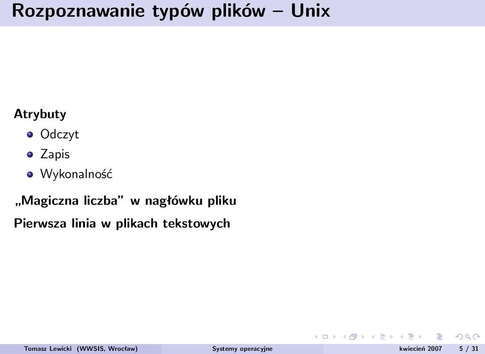 Pierwsza linia w plikach tekstowych Tomasz Lewicki