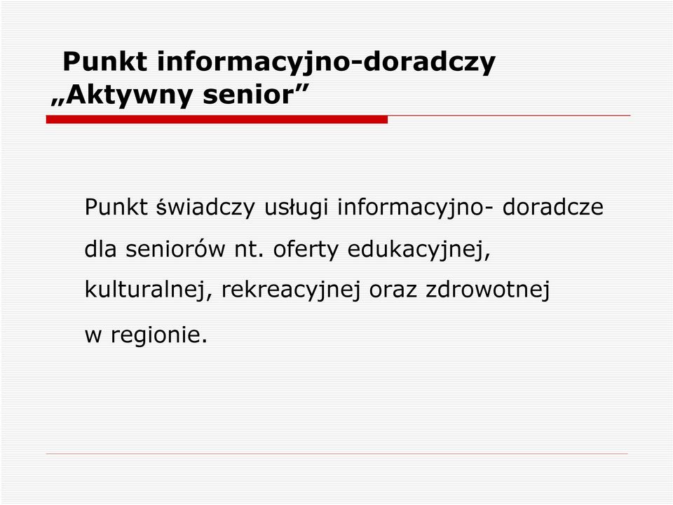 dla seniorów nt.