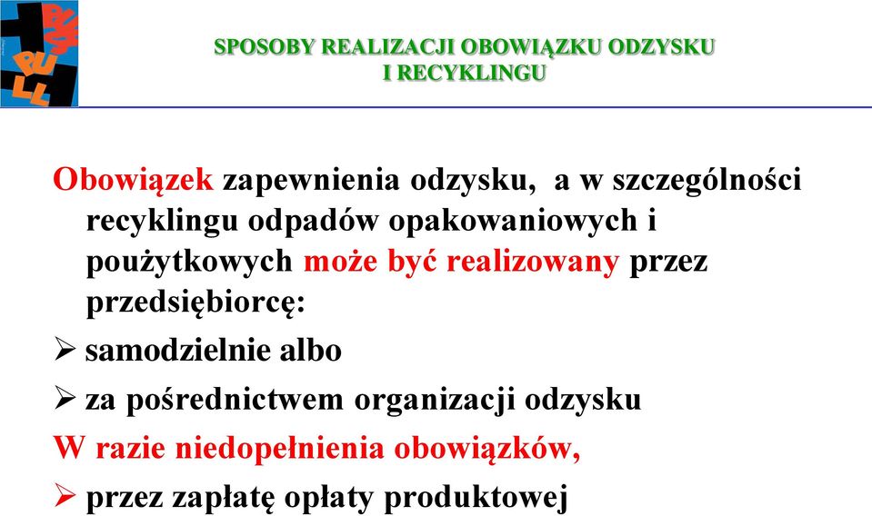 może być realizowany przez przedsiębiorcę: samodzielnie albo za pośrednictwem