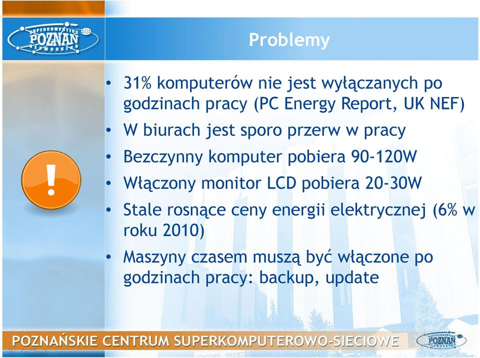 90-120W Włączony monitor LCD pobiera 20-30W Stale rosnące ceny energii