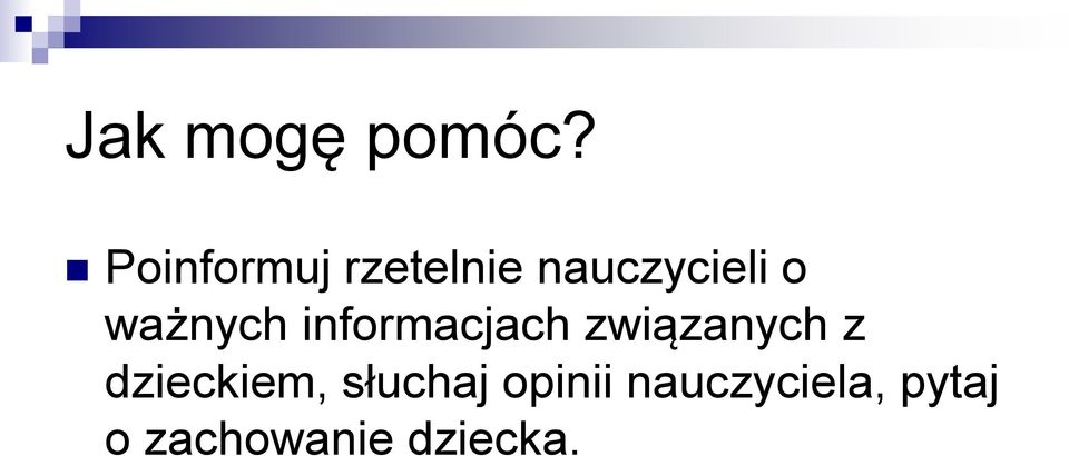 ważnych informacjach związanych z