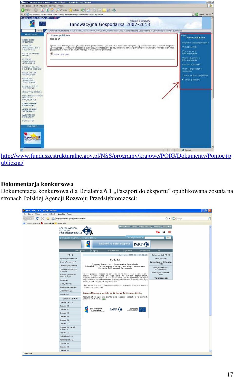 Dokumentacja konkursowa Dokumentacja konkursowa dla Działania 6.