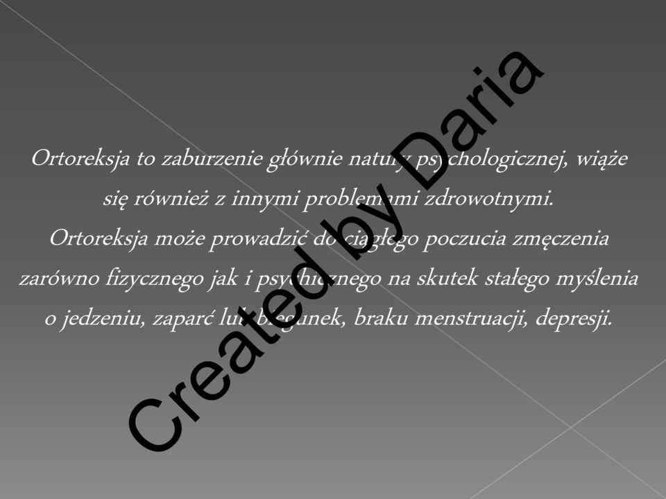 Ortoreksja może prowadzić do ciągłego poczucia zmęczenia zarówno