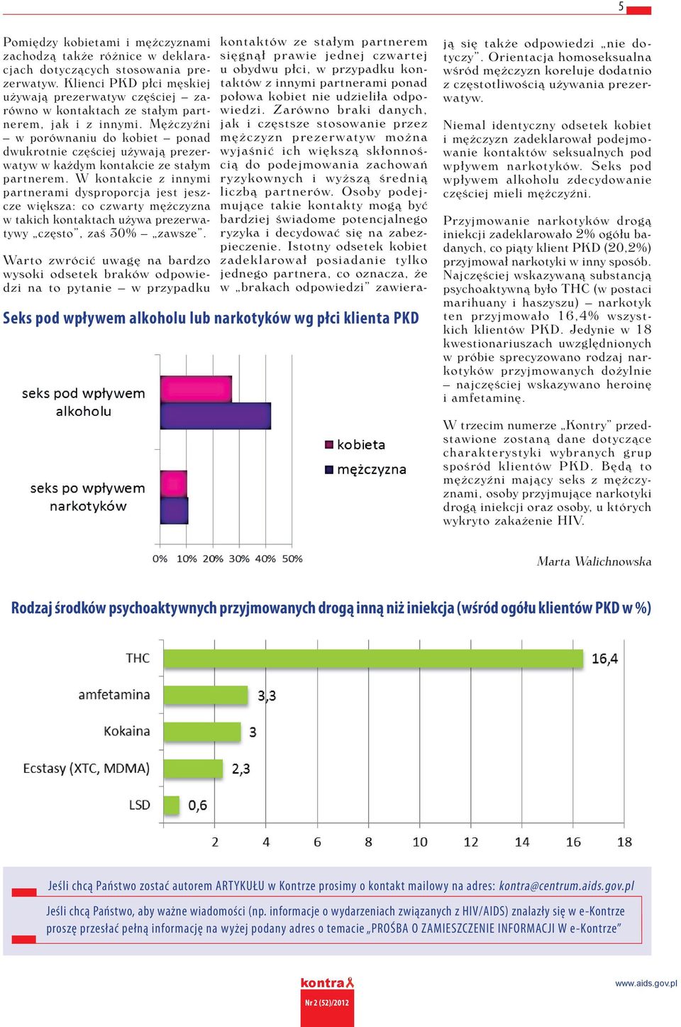 Mężczyźni w porównaniu do kobiet ponad dwukrotnie częściej używają prezerwatyw w każdym kontakcie ze stałym partnerem.