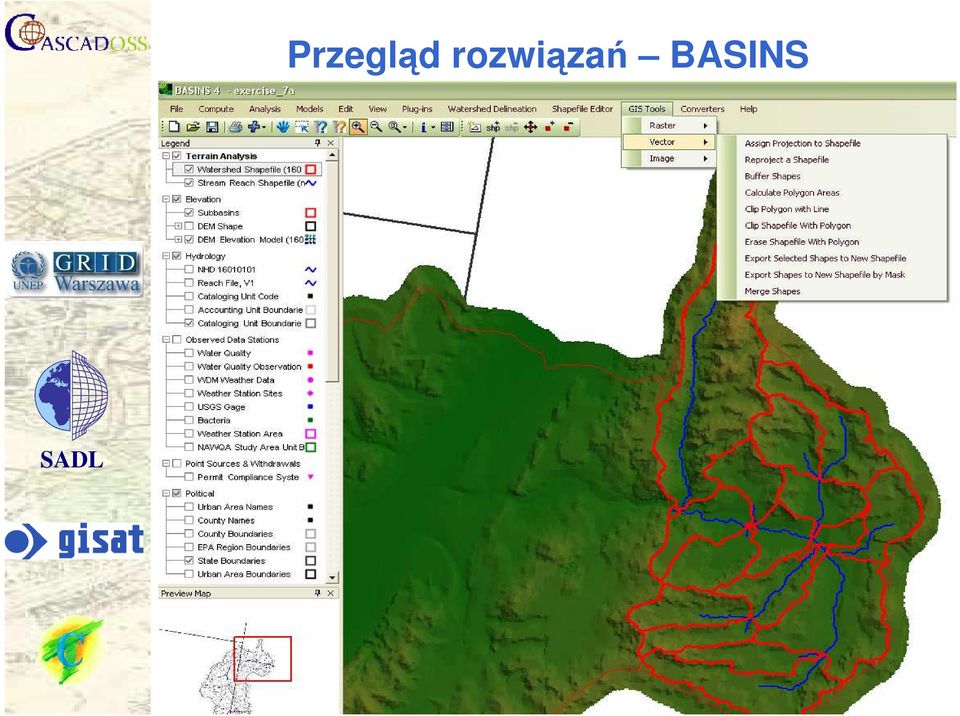 (Soil and Water assessment Tool) AGWA (Automated Geospatial Watershed Assessment Tool) PLOAD (Pollutant Loading