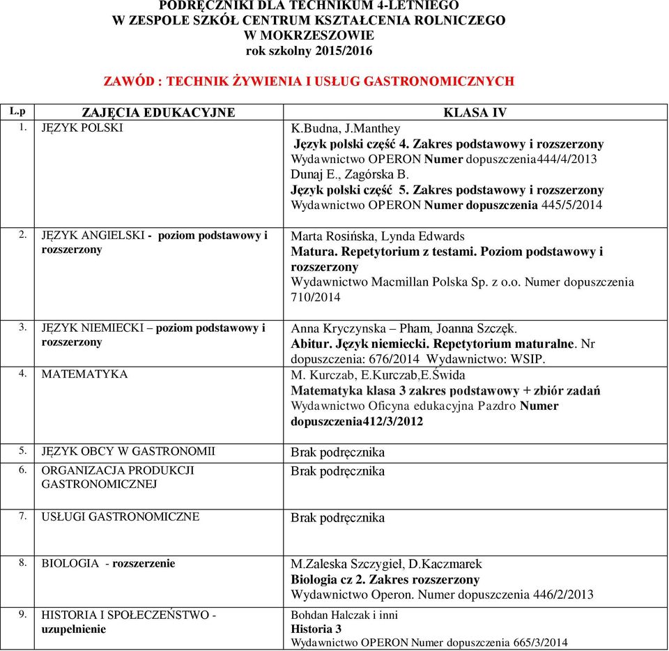 JĘZYK ANGIELSKI - poziom podstawowy i Marta Rosińska, Lynda Edwards Matura. Repetytorium z testami. Poziom podstawowy i 710/2014 3.