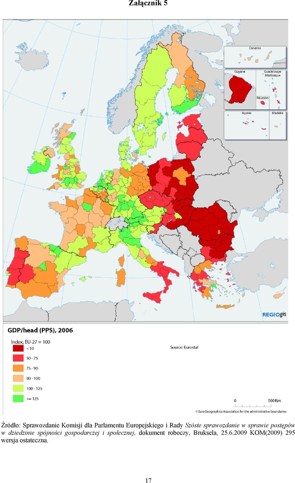 w dziedzinie spójności gospodarczej i społecznej, dokument