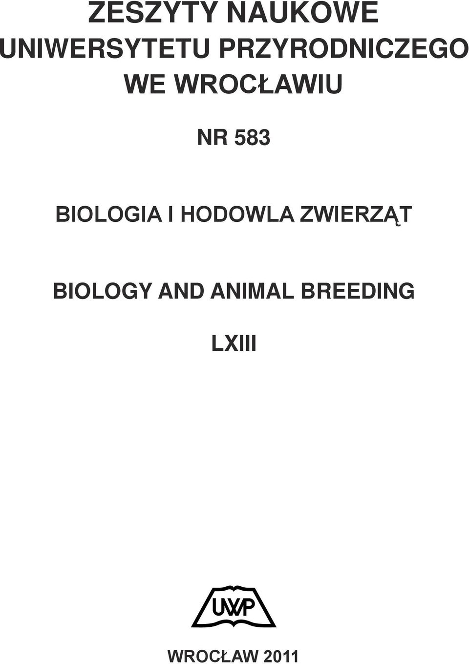 Biologia i hodowla zwierząt