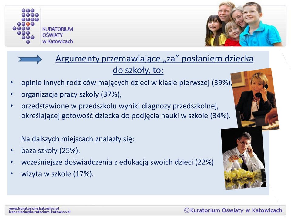 przedszkolnej, określającej gotowość dziecka do podjęcia nauki w szkole (34%).