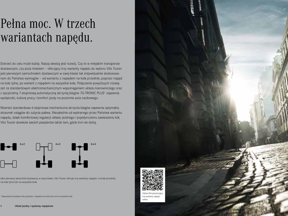 Państwa wymogów od wariantu z napędem na koła przednie, poprzez napęd na koła tylne, po wariant z napędem na wszystkie koła.