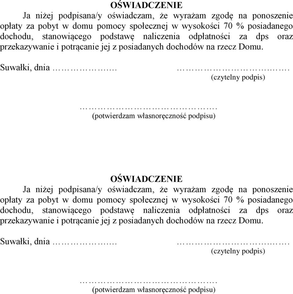 .. (czytelny podpis) (potwierdzam własnoręczność podpisu)  .. (czytelny podpis) (potwierdzam własnoręczność podpisu)