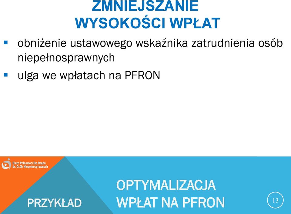 niepełnosprawnych ulga we wpłatach na