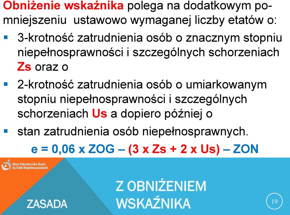 zatrudnienia osób o umiarkowanym stopniu niepełnosprawności i szczególnych schorzeniach Us a dopiero