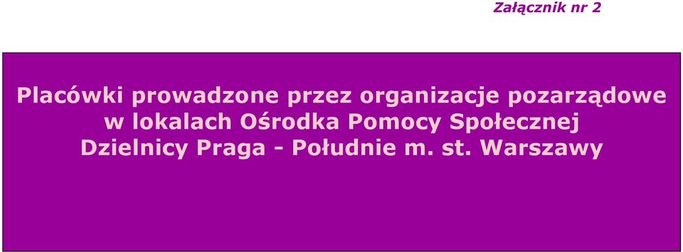 lokalach Ośrodka Pomocy Społecznej