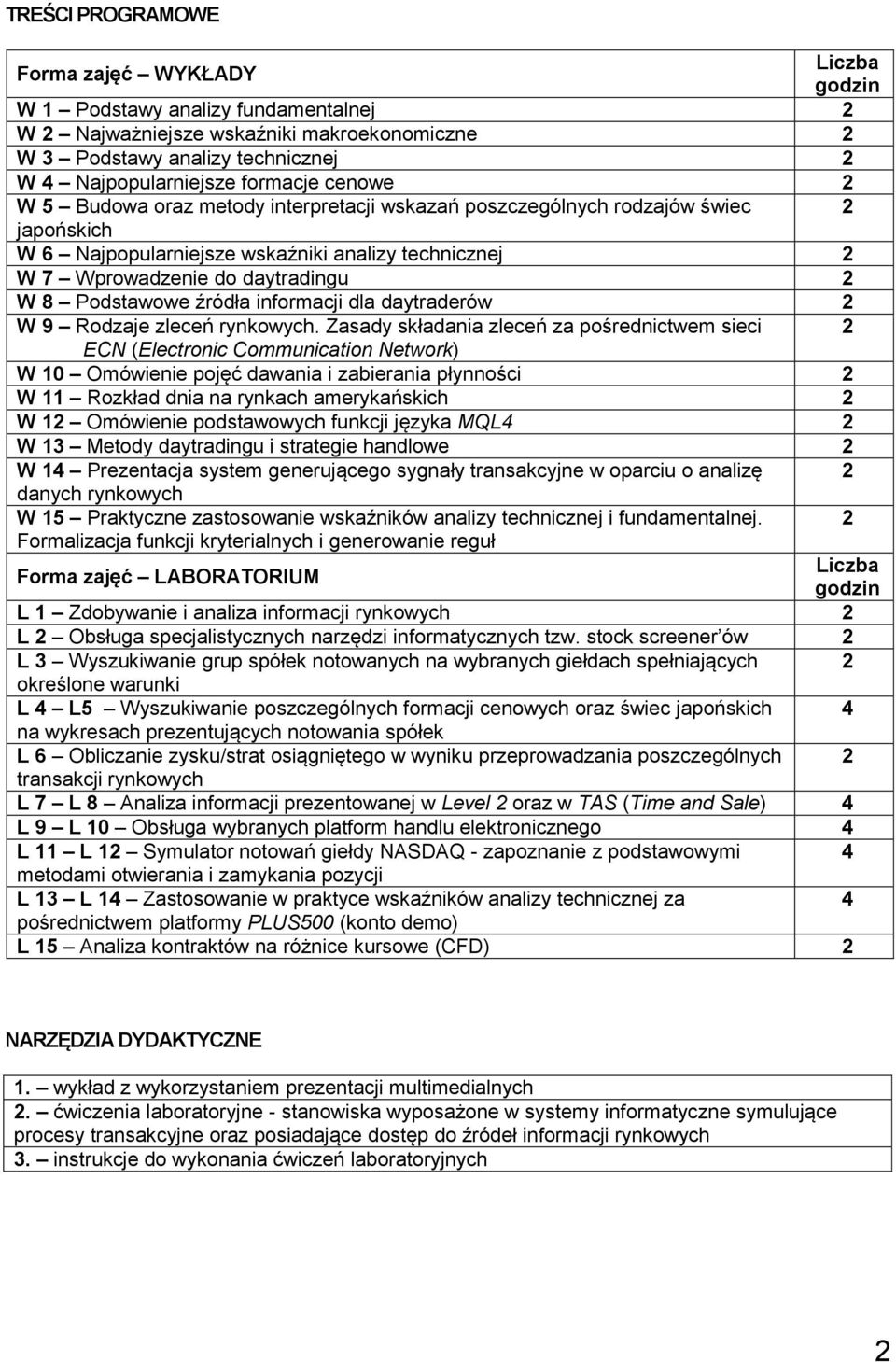 Podstawowe źródła informacji dla daytraderów 2 W 9 Rodzaje zleceń rynkowych.