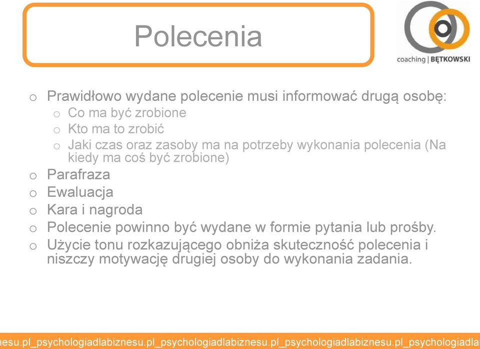Parafraza Ewaluacja Kara i nagrda Plecenie pwinn być wydane w frmie pytania lub prśby.