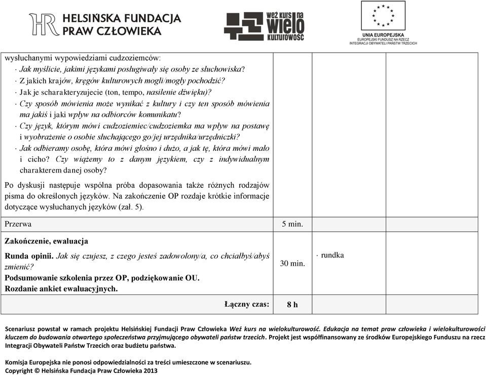 Czy język, którym mówi cudzoziemiec/cudzoziemka ma wpływ na postawę i wyobrażenie o osobie słuchającego go/jej urzędnika/urzędniczki?