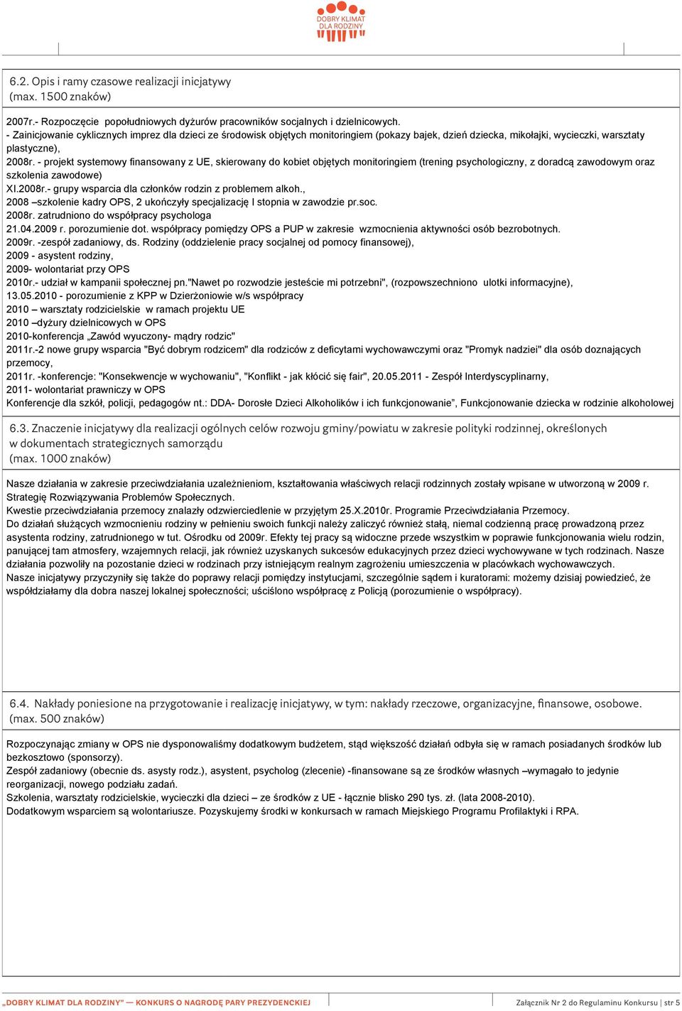dokumentach strategicznych samorządu 6.4.