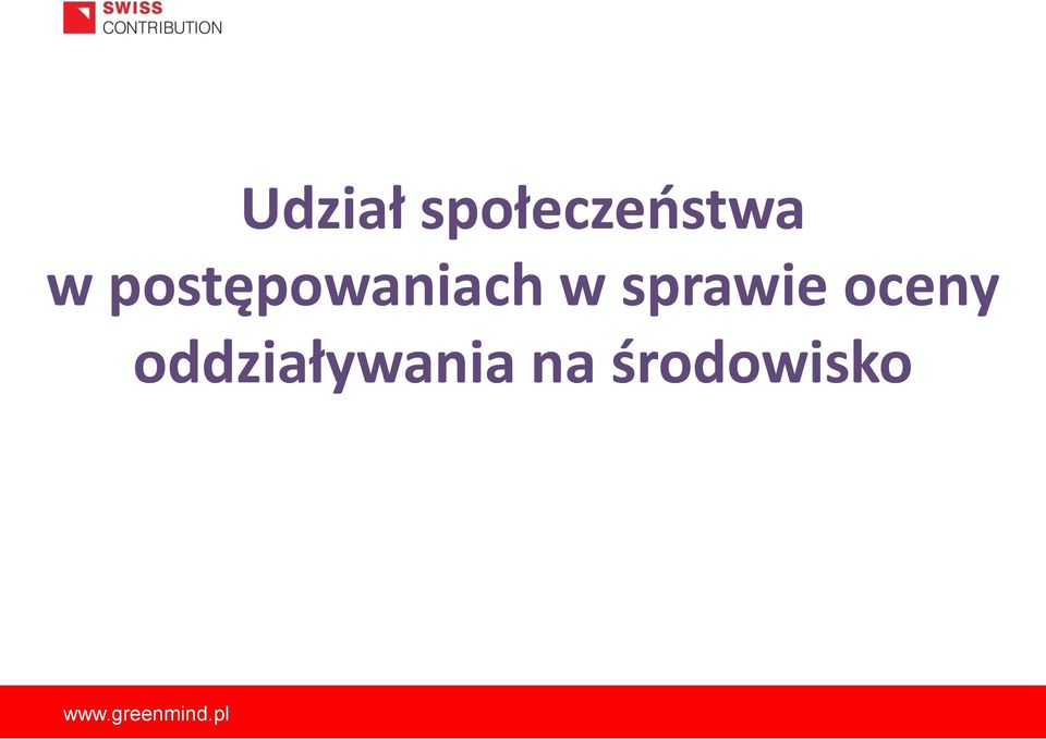 oceny oddziaływania na