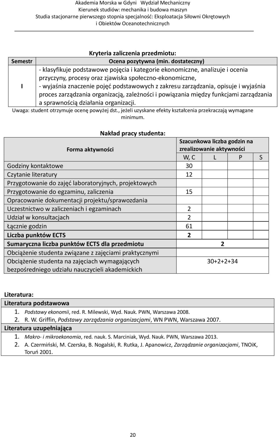 zarządzania, opisuje i wyjaśnia proces zarządzania organizacją, zależności i powiązania między funkcjami zarządzania a sprawnością działania organizacji. Uwaga: student otrzymuje ocenę powyżej dst.
