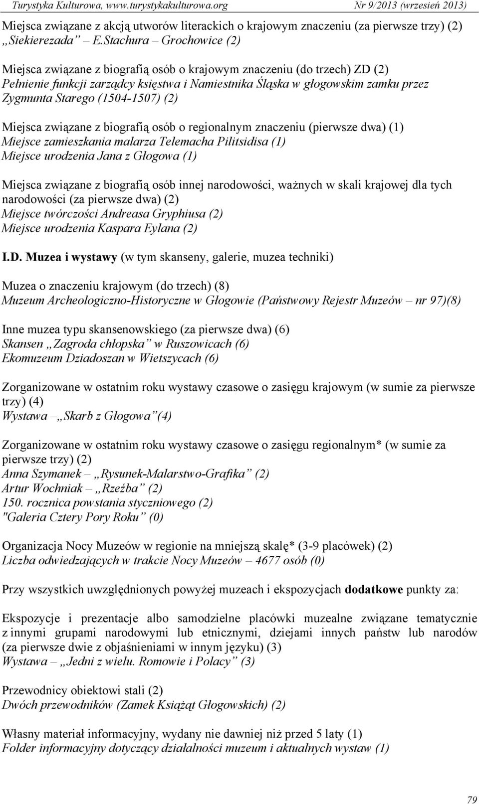 (1504-1507) (2) Miejsca związane z biografią osób o regionalnym znaczeniu (pierwsze dwa) (1) Miejsce zamieszkania malarza Telemacha Pilitsidisa (1) Miejsce urodzenia Jana z Głogowa (1) Miejsca
