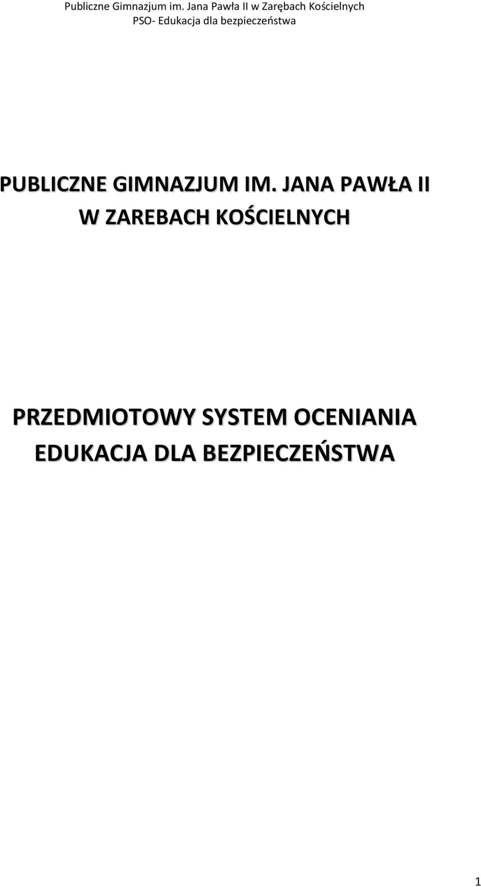 KOŚCIELNYCH PRZEDMIOTOWY