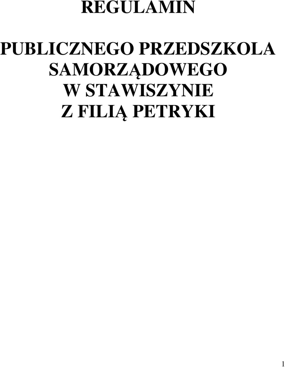 PRZEDSZKOLA