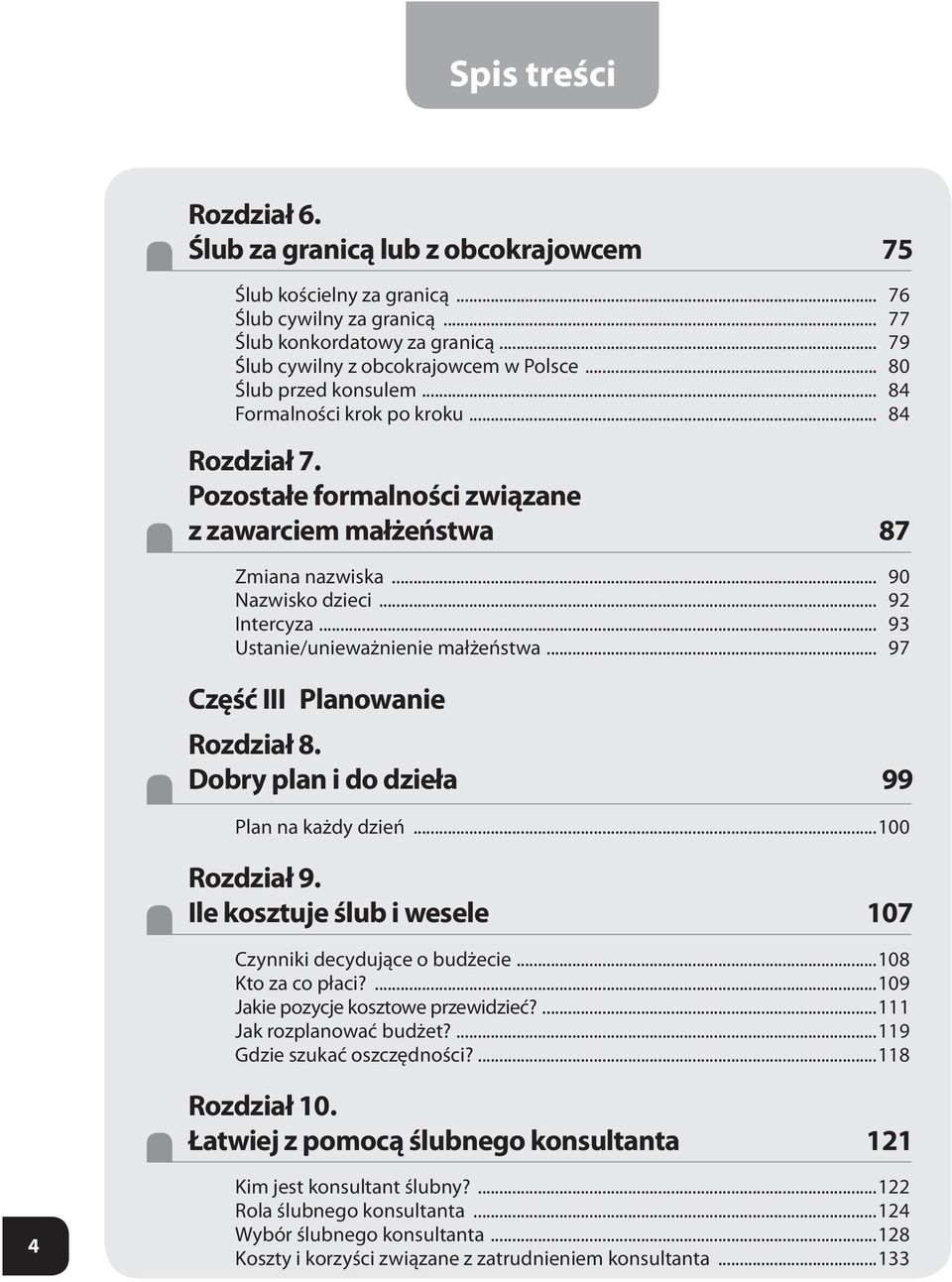 .. 93 Ustanie/unieważnienie małżeństwa... 97 Część III Planowanie Rozdział 8. Dobry plan i do dzieła 99 Plan na każdy dzień...100 Rozdział 9.