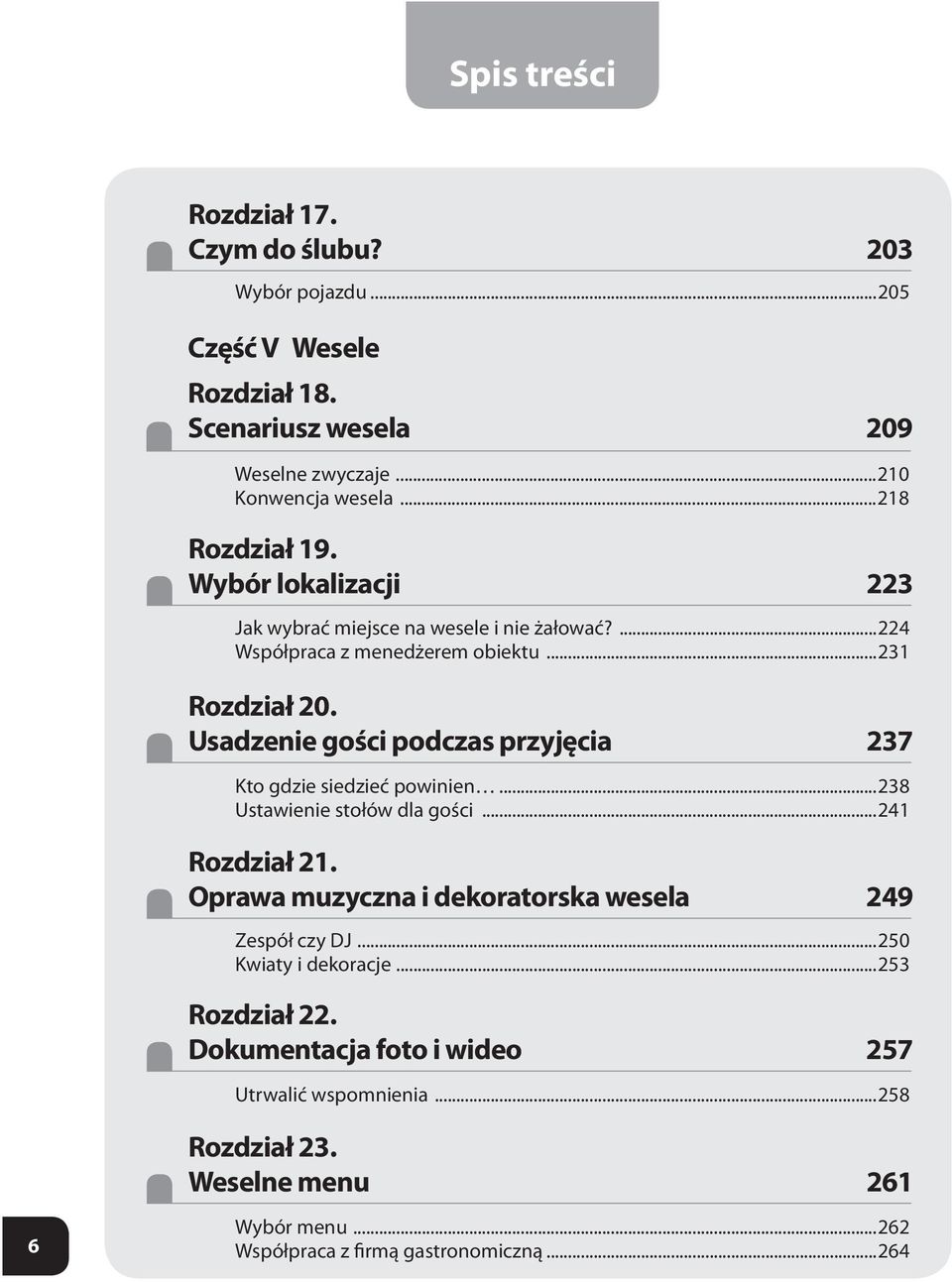 Usadzenie gości podczas przyjęcia 237 Kto gdzie siedzieć powinien...238 Ustawienie stołów dla gości...241 Rozdział 21.