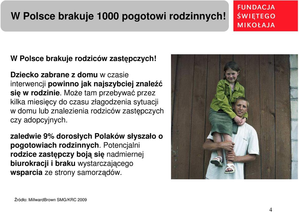 MoŜe tam przebywać przez kilka miesięcy do czasu złagodzenia sytuacji w domu lub znalezienia rodziców zastępczych czy adopcyjnych.