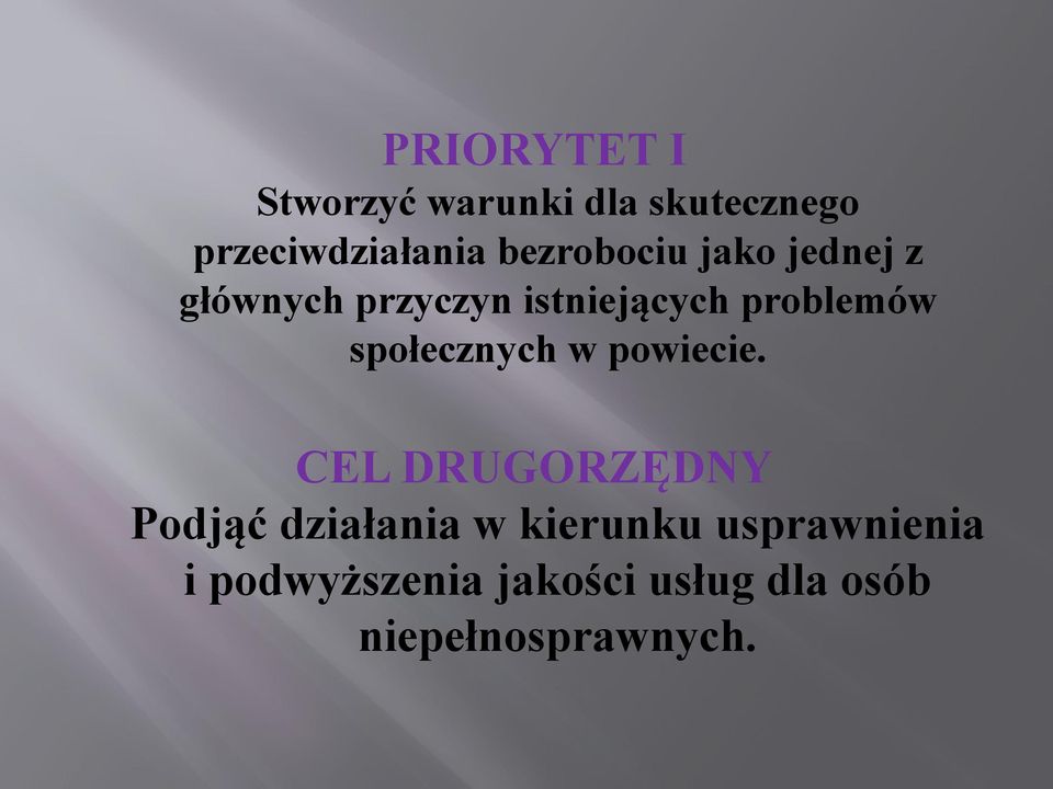 społecznych w powiecie.