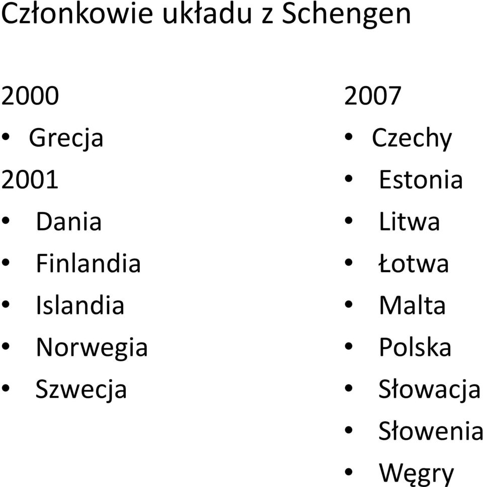 Norwegia Szwecja 2007 Czechy Estonia