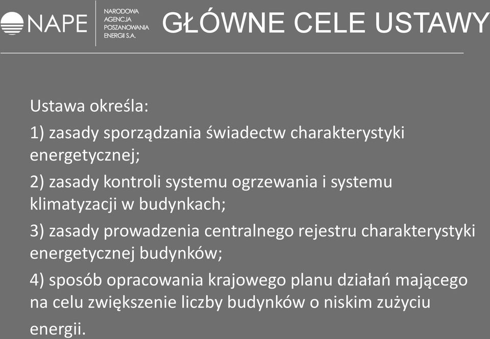 zasady prowadzenia centralnego rejestru charakterystyki energetycznej budynków; 4) sposób