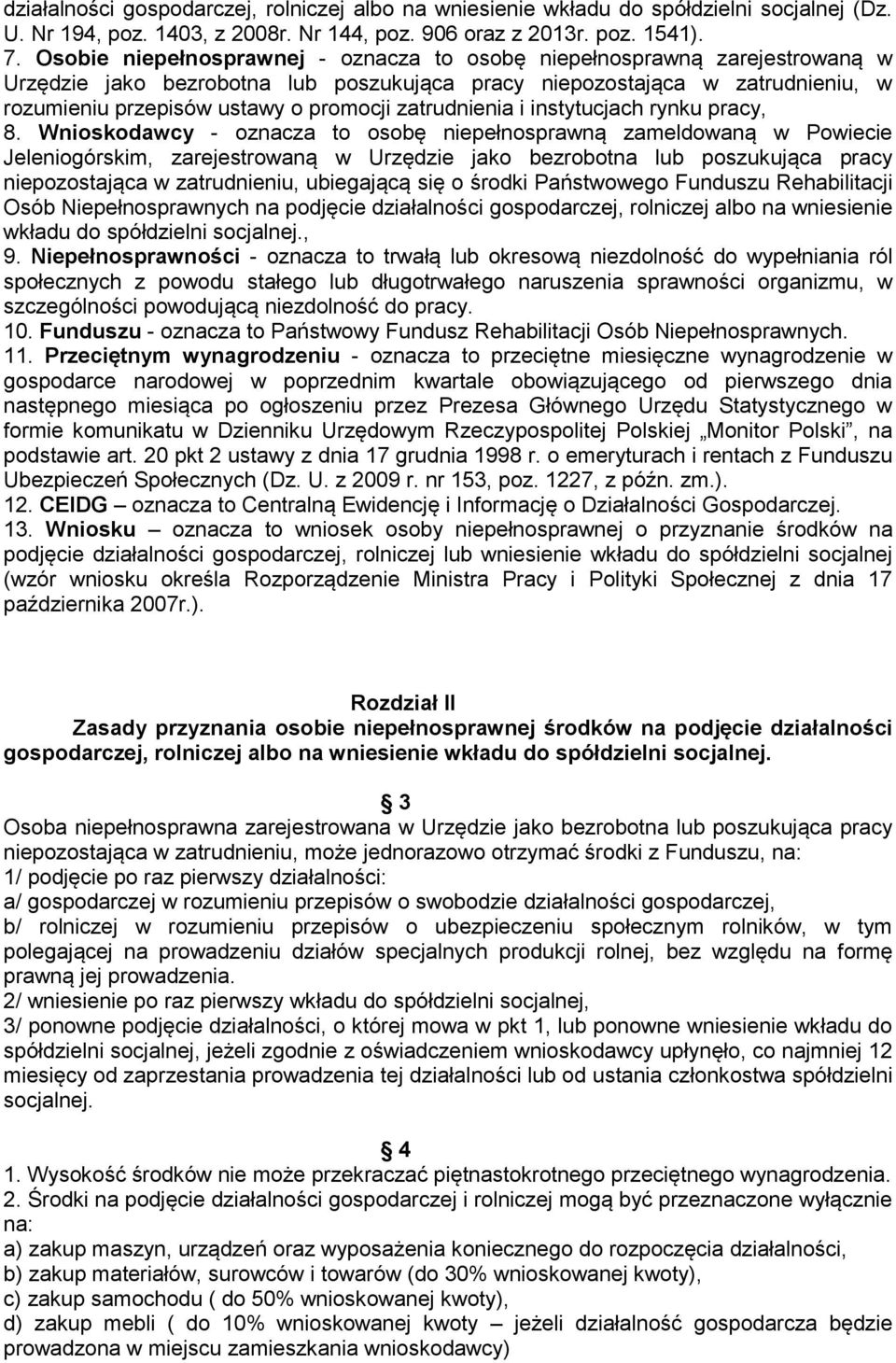zatrudnienia i instytucjach rynku pracy, 8.