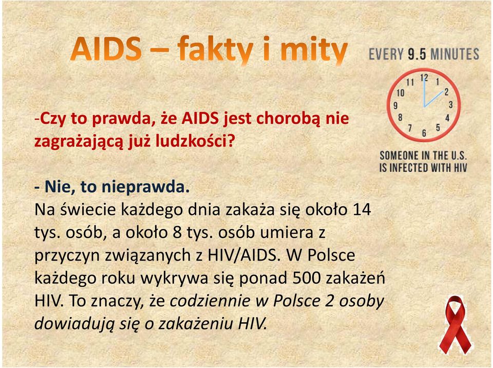 osób, a około 8 tys. osób umiera z przyczyn związanych z HIV/AIDS.