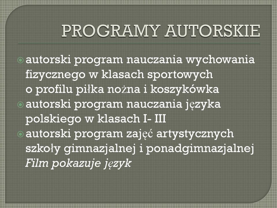 nauczania języka polskiego w klasach I- III autorski program